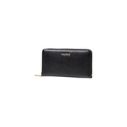 Black leather zip-around wallet showcasing premium craftsmanship and secure closure