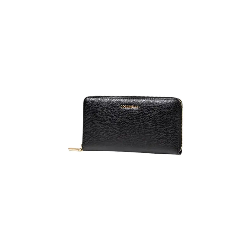 Black leather zip-around wallet showcasing premium craftsmanship and secure closure