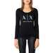 Black long-sleeved Armani Exchange shirt for women displayed in product image