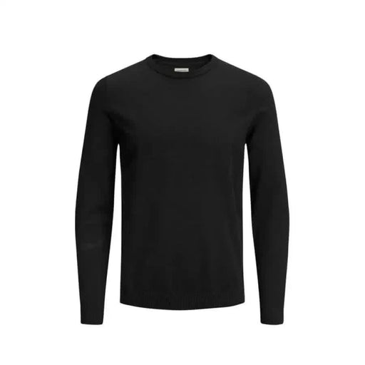 Black long-sleeved crewneck sweater from Jack & Jones Men Knitwear collection