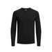 Black long-sleeved crewneck sweater from Jack & Jones Men Knitwear collection