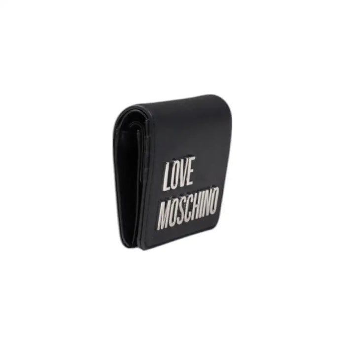 Black Love Moschino wallet featured in the stylish Moschino Black Love Wallet collection