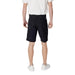 Napapijri Men’s Black Cotton Shorts featuring Zip and Button Closure for casual wear
