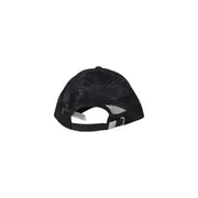 Black mesh baseball cap from Calvin Klein with adjustable strap and modern trucker style
