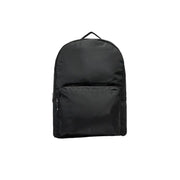 Black nylon backpack showcasing durable material and sleek design for everyday use