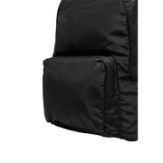 Black nylon backpack suitable for daily use and travel made with durable material
