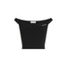 Black off-shoulder Calvin Klein crop top featured in Calvin Klein Jeans women’s collection