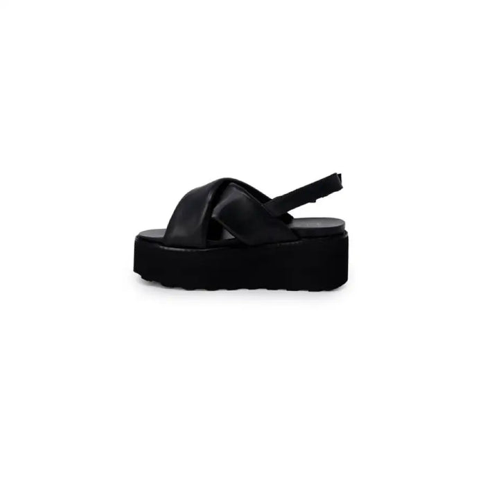 Black platform sandal showcased in the Black Platform Sandal product image