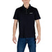 Black polo shirt from Armani Exchange, perfect for casual or smart-casual occasions