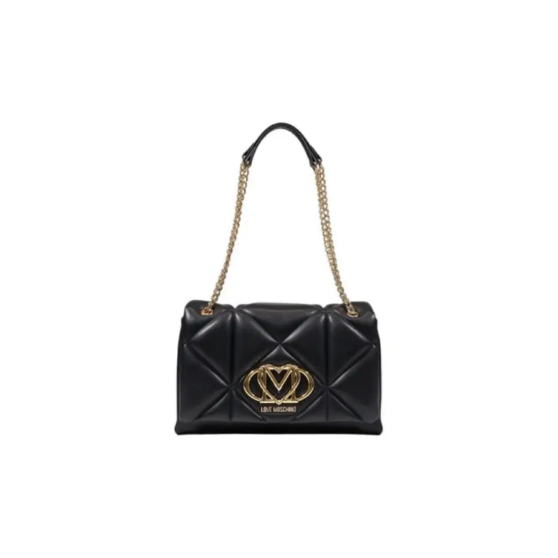 Cream quilted handbag with gold chain straps for stylish wear and elegance