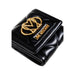 Black quilted Love Moschino wallet with gold logo detailing for elegant femininity