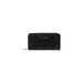 Black quilted wallet displayed with a White Quilted Zippered Wallet in the background