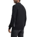 Black ribbed knit sweater for men displayed in a product image