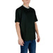 Black short-sleeved t-shirt with striped collar from Armani Exchange in 100% cotton