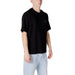 Black short-sleeved t-shirt from Armani Exchange made of 100 percent cotton