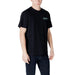 Black short-sleeved Napapijri Men T Shirt with print and round neck design