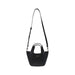 Black shoulder bag with adjustable strap from Guess Textured Handbag in Beige and Light Gray