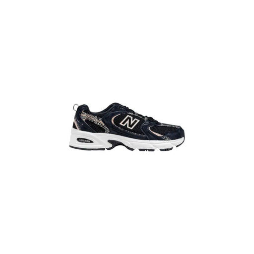 Black and silver New Balance women sneakers U530CRB with suede fabric blend
