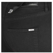 Black skinny denim jeans in black with sleek modern design subtle stitching and Armani Exchange branded labels
