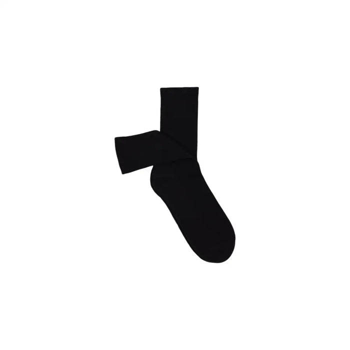 Black Guess sock with white logo and tag displayed in a product image