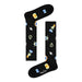 Black Socks with Computer Icons featuring various tech-themed designs for stylish wear