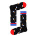 Black socks featuring an eye and lightning bolt pattern for a stylish look