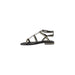 Black studded gladiator sandal showcasing fashionable and edgy footwear design