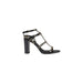 Black studded heeled sandal displayed in the Black Studded Heeled Sandal product image