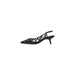 Black studded slingback heel with decorative embellishments for a stylish look