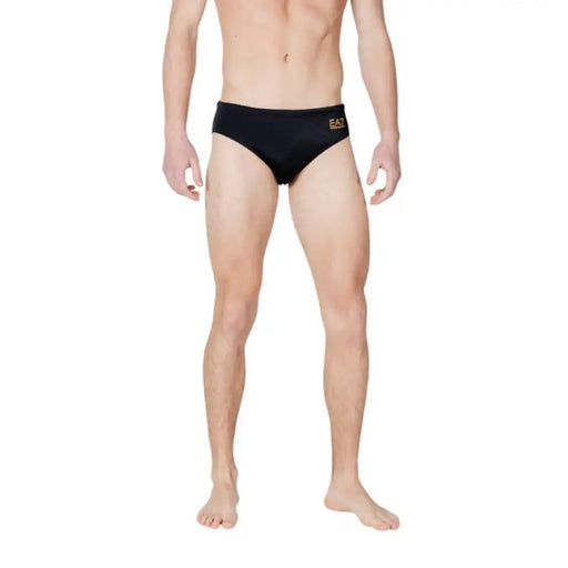 Black swim briefs from Ea7 Men’s Black Plain Slip On Swimwear for Spring Summer