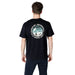 Black Napapijri Men T Shirt featuring a circular graphic design and round neck