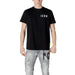 Black t-shirt featuring ICON text from Icon Men White Short Cotton Underwear collection