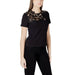 Black T shirt with lace detail for stylish casual wear