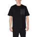 Black pocket t-shirt by Antony Morato featuring a plain design and round neck