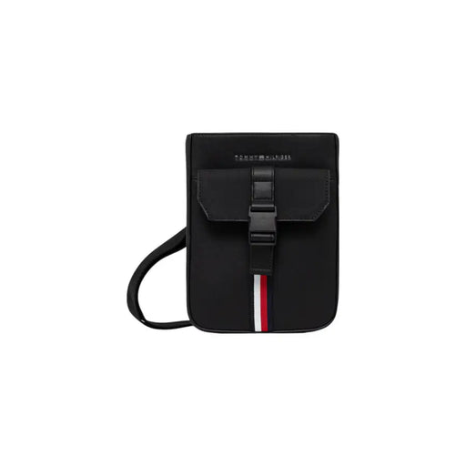 Black Tommy Hilfiger shoulder crossbody bag shown in the product listing