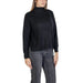Sandro Ferrone Black Turtleneck Sweater for Women displayed on a white background