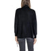 Black turtleneck sweater with side ties by Sandro Ferrone for women
