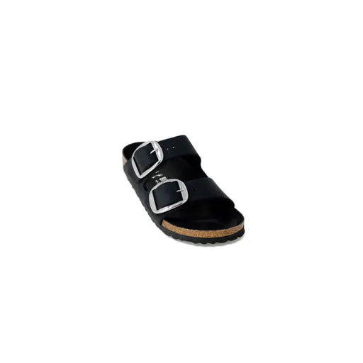 Black two-strap sandal displayed in the Black Two Strap Sandal product image
