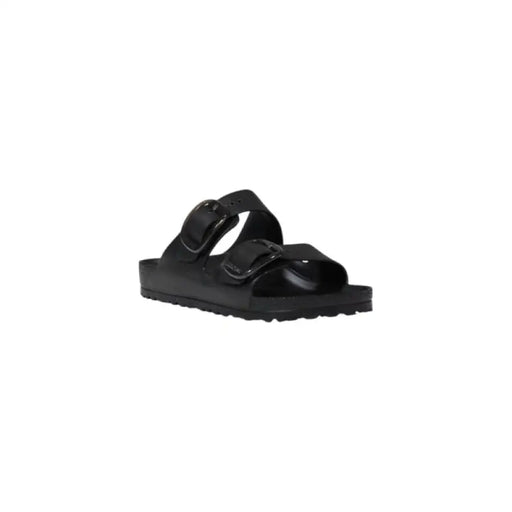 Black two-strap sandal displayed in the product listing, ideal for casual wear