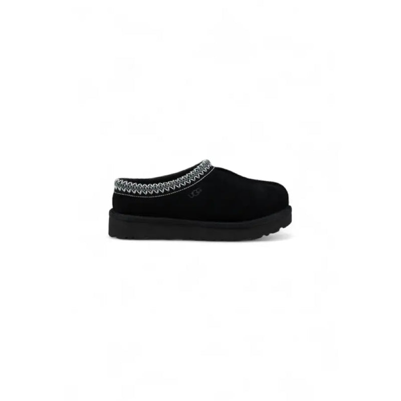 Black UGG Tasman slipper shown in product image of Brown UGG Slipper