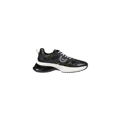 Black and white athletic shoe of Pinko Women’s Leather Sneakers in Black