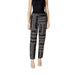Black and white patterned pants featuring a stylish design for modern fashion enthusiasts
