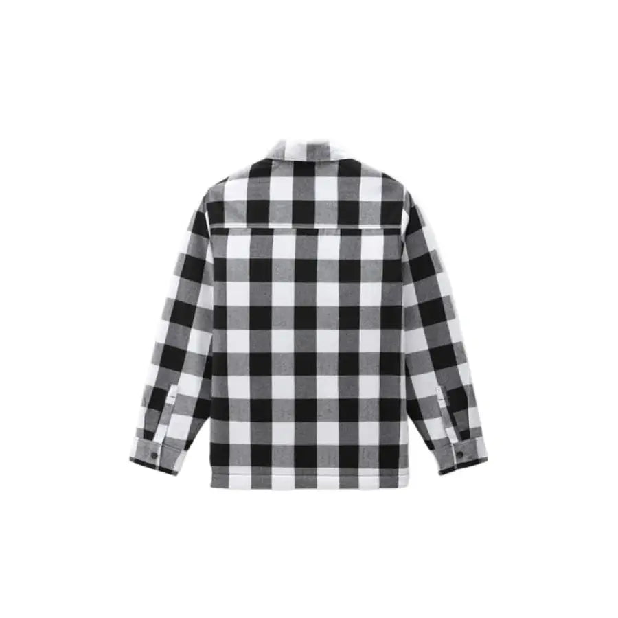 Dickies Dickies men blazer featuring a black and white plaid long sleeve shirt.