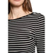 Morgan De Toi Black Striped Long Sleeve Sweater in black and white stripes