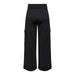 Jacqueline De Yong Women Trousers - Black wide-leg cargo pants with side pockets and high waistband