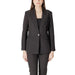 Black women’s business suit displayed in a product named Black Business Suit for Women
