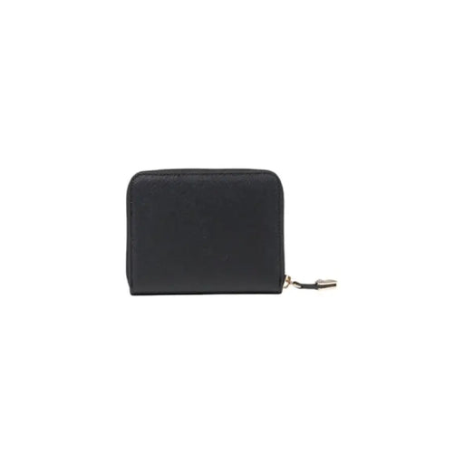 Black zippered wallet featuring a sleek design and durable construction for everyday use