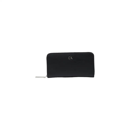 Black zippered wallet displayed with sleek design and secure zipper closure