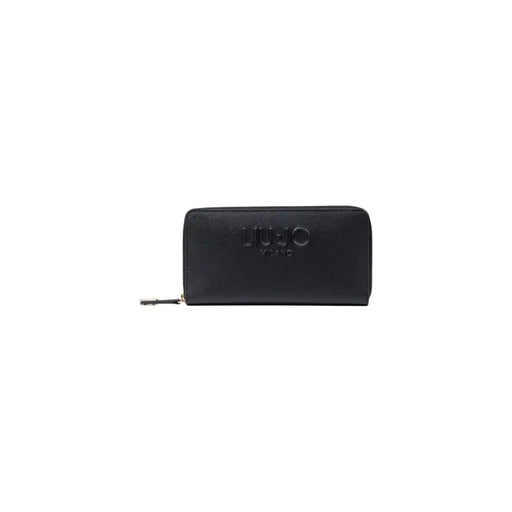 Black zippered wallet with sleek design and secure closure for everyday use