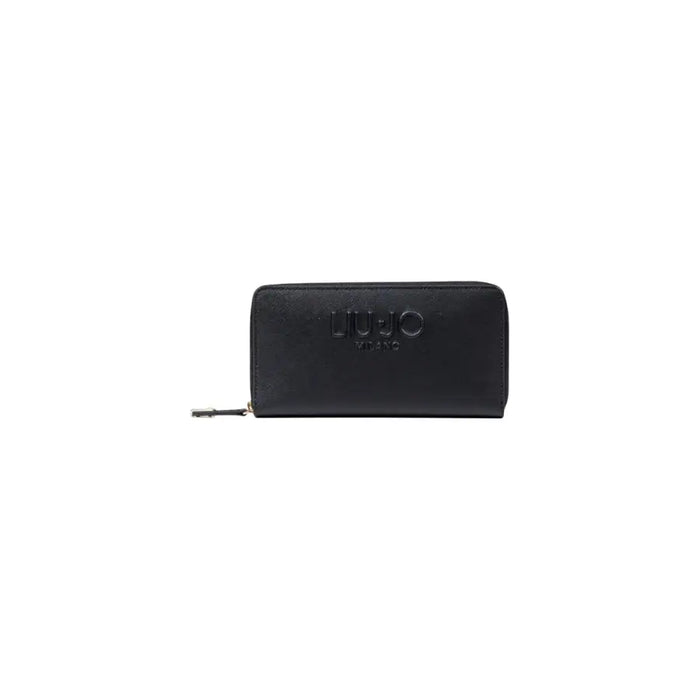 Black zippered wallet with sleek design and secure closure for everyday use
